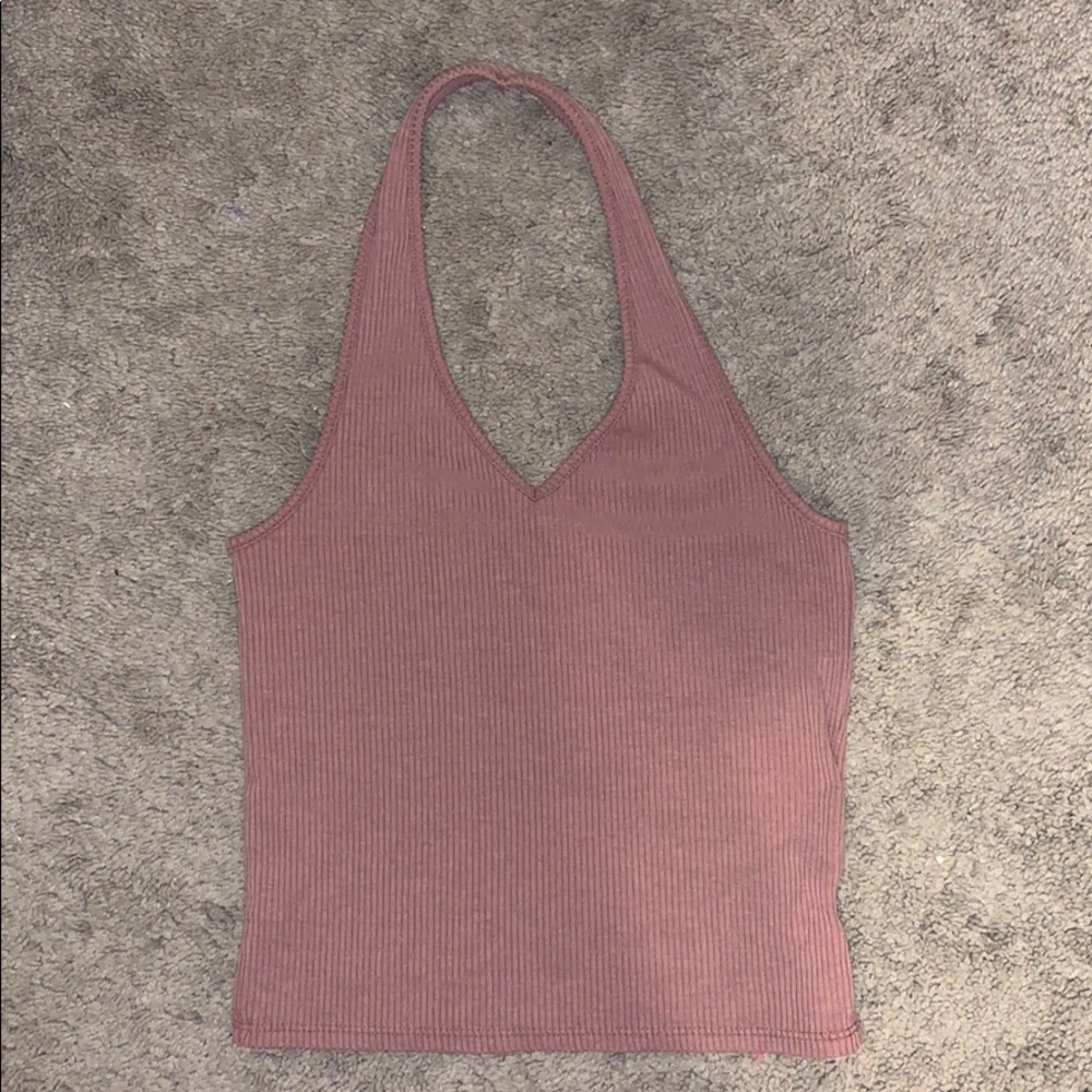 Purple halter top